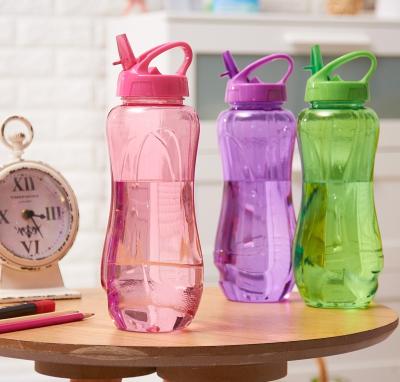 China Sustainable Large Capacity Plastic Water Bottle With Straw And Infusion , Straw Plastic Water Bottle for sale