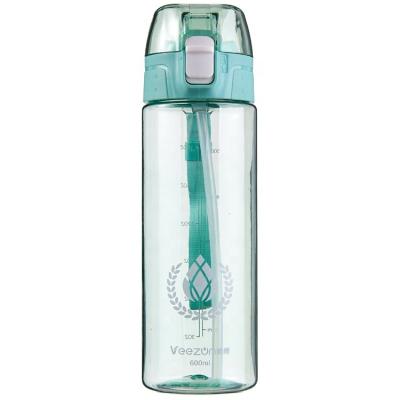 China 2022 Sustainable Promotional Sports Plastic Water Bottle Portable With Flip Lid for sale