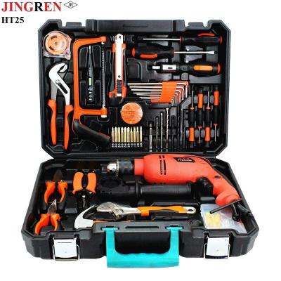 China Household tool kit 128 pieces of hardware/lithium battery tool combination set drill set for sale