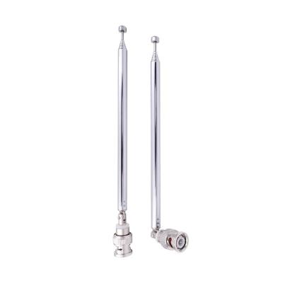 China Stainless Steel BNC Radio Antenna With BNC Male Plug Jack Connector Adapter Telescopic Stainless Steel HF VHF UHF For Handheld Portable Mobile for sale