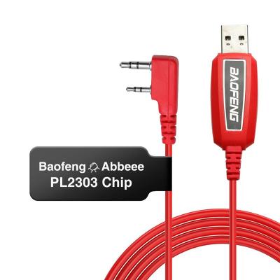 China Baofeng Red Upgrade PL2303 New USB Programming Control Free Programming Cable For Baofeng UV-5R BF-F8HP BF-888S Ham Handheld Walkie Talkie for sale