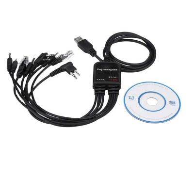 China 8 in 1 USB computer programming MultifunctionaCable programming for for baofeng motorcycle kenwoo vx for walkie talkie car radio CD handy software for sale