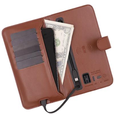 China Premium RFID Rfid Wallet With Case Cell Phone Credit Card Holder Smart Business Phone Genuine Leather Wallet for sale