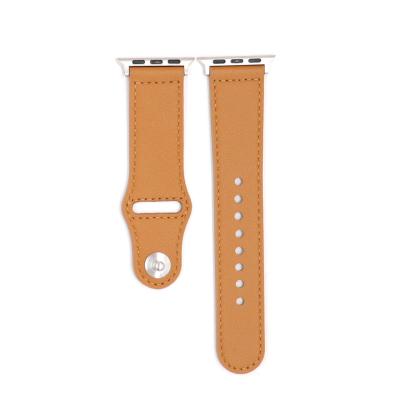 China For Watches Leather Watch Band Strap Genuine Leather Smart Watch Strap For Apple Watch for sale