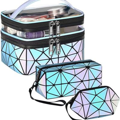 China Wholesale Large Capacity Travel Fashion Custom Cosmetic Bag With Handle Filter Frames Makeup Brush Travel Case Waterproof Cosmetic Bag for sale