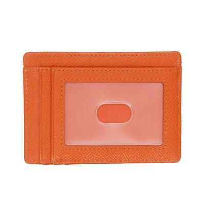 China Custom Fashion Ladies Wallet Card Holder Pop Up Thin Wallet Minimalist Rfid Leather Wallet for sale