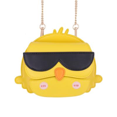 China Custom Waterproof Duck Kids Coin Purse Bag Girls' Coin Purse Girls Travel Mini Lipstick Small Leather Organizer Chain Bag Private Label for sale