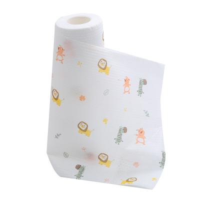 China Disposable Non Woven Cloth Household Promotion Dish Cloth Promotion Roll Kitchen Lazy Cloth for sale