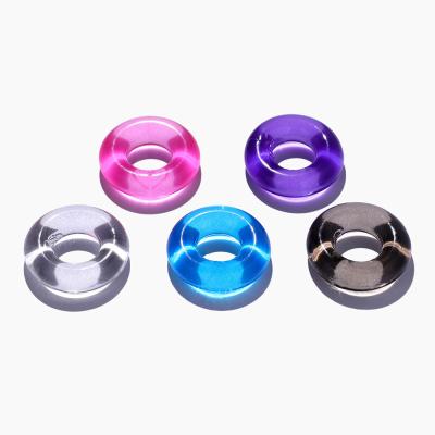 Chine Men's Silicone Utensils Colorful Crystal Lock Sperm Ring Delay Ring Fun Adult Products à vendre