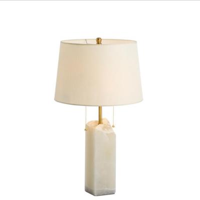 China Nordic Modern Simple Natural Light Table Lamp LED Stone Marble Creative Stone Marble Bedside Lamp Desk Lamp for sale