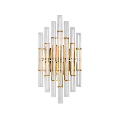 China Personality Simple Design Creative Crystal Glass LED Wall Lamp Retro Art Deco Vintage American Traditional Industrial Style for sale