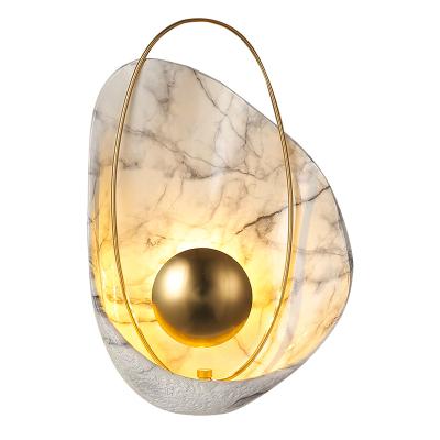 China Modern Minimalist Contemporary Nordic Lamps Resin Shell Wall Light for sale