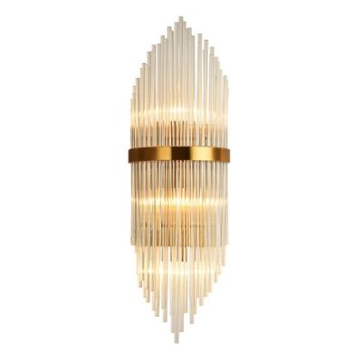 China Nordic Art Deco Design Gold Color Drop Light Minimalist Hot Selling Indoor Decorative Glass Wall Lamp for sale