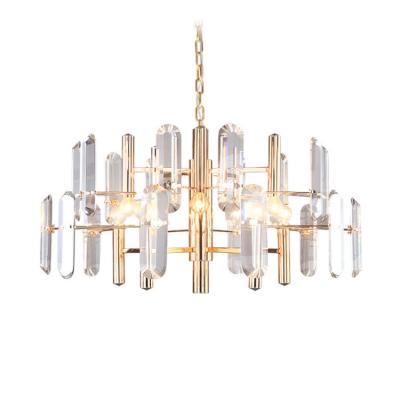 China Modern Contemporary Crystal Chandelier Luxurious Lighting Chandelier For Living Room Dining Room Gold Crystal Chandelier LED Light for sale