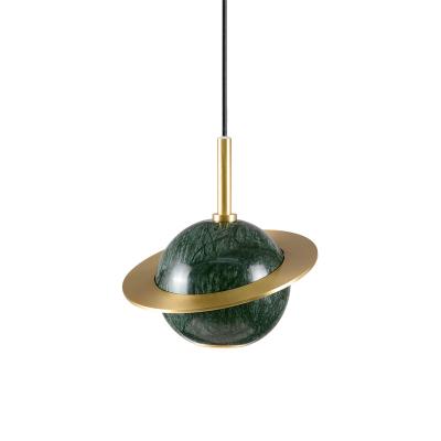 China Nordic Modern Hanging Chandelier Lampara Colgante Kitchen Gold Marble Ball Pendant Lights Modern for sale