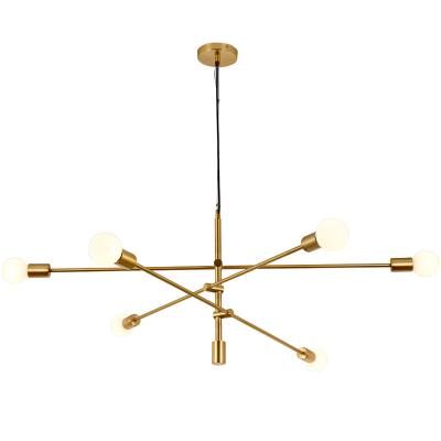 China Classic Contemporary Adjustable Arm Wrestle Ceiling Light Gold Finish Contemporary Pendant Lamp for sale