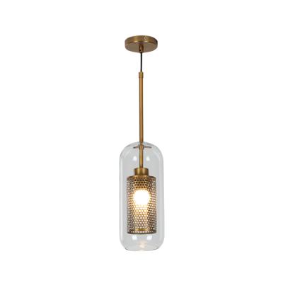 China Lighting long and small decorative energy-saving typed ceiling lighting pendant lamp nordic modern glass chandelier light for sale