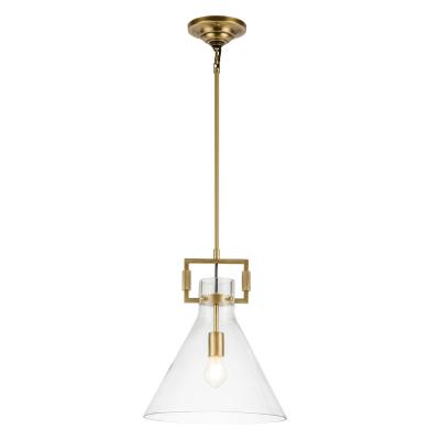 China Lighting Decorative Energy Saving Lighting American Industrial Antique Triangle Shape Clear Glass Shade Chandeliers Hanging Pendant Light for sale