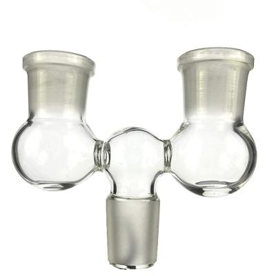 China Glass-to-Glass Smoking Pipes U Shaped Accessories Matte Transparent Adapter for Glass Water Pipe for sale