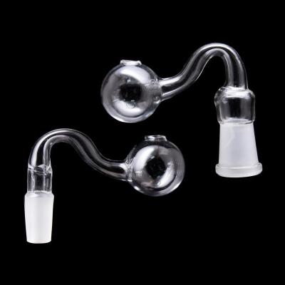 China Wholesale Modern High Quality Curved Smoking Water Pipe Tobacco Oil Burner Pyrex Glass Male 18mm Pipe 12mm 14mm Pipe for sale