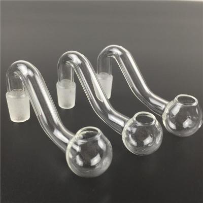 China 10mm 14mm Male Pipe Accessories 18mm Male Tobacco Oil Burner Modern Curved Smoking Wholesale Glass Water Pipe for sale