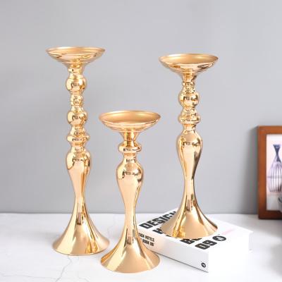 China Weddings Weddings Gold Modern Home Votive Candle Holders Decoration Long Rod Metal Candle Holder for sale