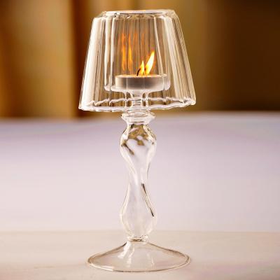 China Bulk Weddings Custom Glass Candle Holders Luxury High End Candle Holder for sale