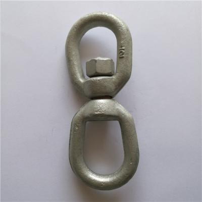 China Marine Outfitting Drop Forged US Type Swivel Hot Dip Galvanized Eye Swivel for sale