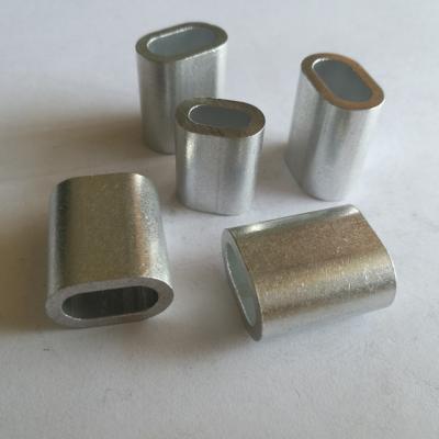 China Wire Rope Accessories Wire Rope Fittings Us To Type Oval Aluminum Ferrule for sale