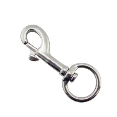 China Water Treatment Around Single Swivel Hook Stainless Steel Snap Swivel Carabiner for sale