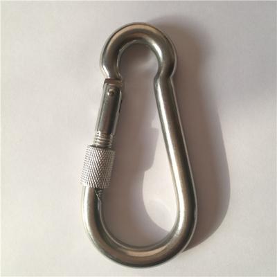 China Water Treatment Snap Hook With Screw Upright Carabiner for sale