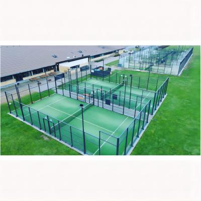 China Durable and Delicate Double Panoramic Wholesale high quality Factory Supply Padel Tennis Court for sale