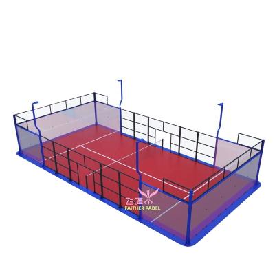 China Durable and Delicate Faither supply Factory Top Selling Outdoor Indoor Panoramic Tennis Court Padle Courts for sale