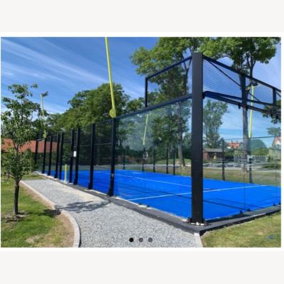 China Durable and Delicate Faither Supply Wholesale high quality buy Indoor/Outdoor 2022 New Style single Panoramic Padel court Tennis Court for sale