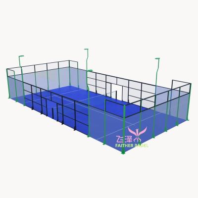 China Durable and Delicate Faither Supply factory Wholesale high quality  2022 new design double super class full view Paddle  Tennis Court for sale