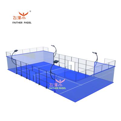 China Durable and Delicate Faither Supply factory professional Padel Tennis Court Padle Stadium Canchas De Padel Badil Stadium for sale