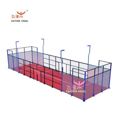 China Durable and Delicate Faither Supply Padel Tennis Court 2021 MC 6M*20M Professional Manufacturer Padel Tennis Court for sale