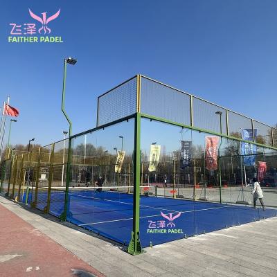 China Durable and Delicate Faither Supply single  reinforced indoor and outdoor padel tennis court padel court for sale