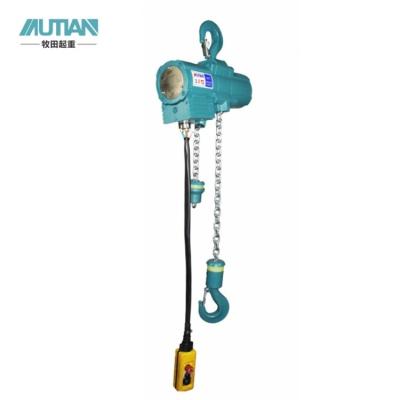 China Factory Supply 1 Ton Air Hoist Pneumatic Lifting High Quality Pneumatic Explosion-proof Chain Hoist Goods Elevator Chain for sale