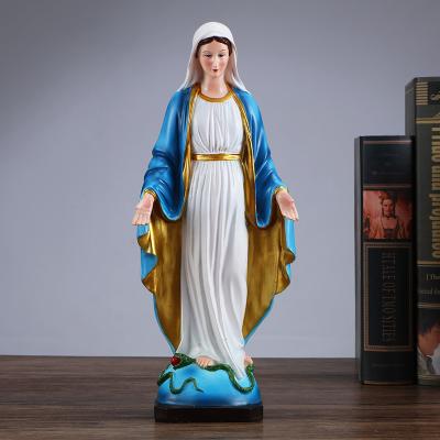 China Jesus Sacred Heart Crucifixion Cross Resin Crafts Statue Of Virgin Mary Gift Religious Figure Jesus Ornament Decoration Statue for sale