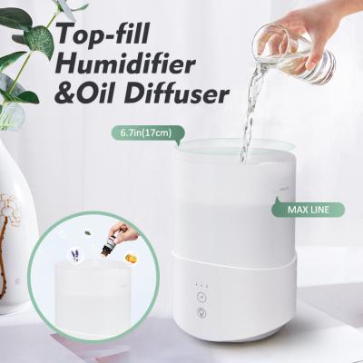 China New Product 7 Colors LED Light Aromatherapy Compatible Essential Oil Diffuser Ultrasonic Humidifier For Home for sale