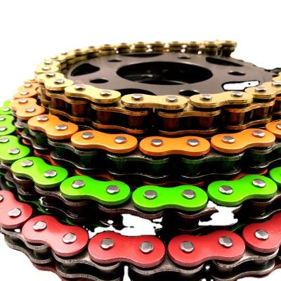 China Sports motorcycle displacement sports car big paint thickening color engine gasket recycling baking chain 428V 520V 525V 530V for sale