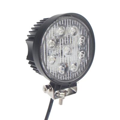 China 27W LANDSCAPE Led Work Light Bar Offroad Lamp Round Spot Flood Off Road Accessories Car for sale