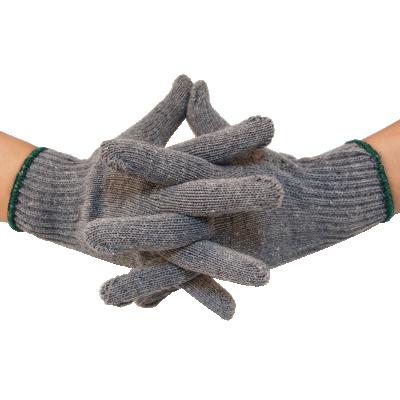 China Hand Protective Gray Yarn Cotton Knitted Gloves Work Gardening Glove for sale