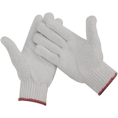 China Protective Hand Whiten Natural White Cotton Knitted General Purpose Work Gloves Safety Hand Gloves for sale