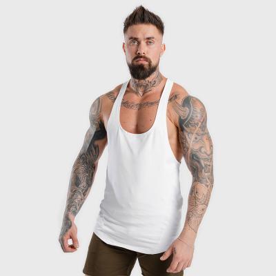 China Manufacturer New Style Wholesale Bodybuilding Stringer Tank Top Mens Custom Breathable Stringer Tank Top for sale