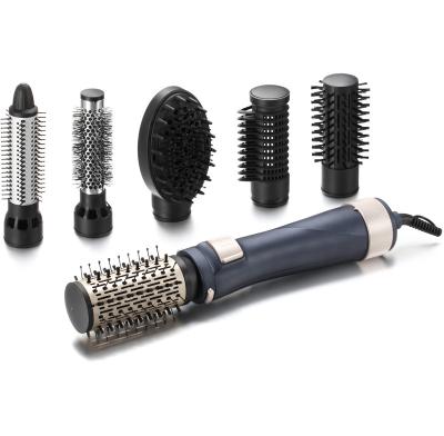 China Hotel Electric Hot Air Automatic Rotating Hair Brush with 6 Different Attachments Te koop