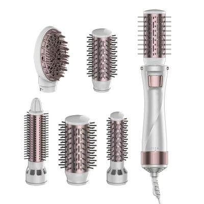 China Multifunctional Rotating Hot Air Blow Dryer Brush Professional 5 in 1 Roller Electric Straightener Comb Blow Dryer Hair Brush Styler en venta