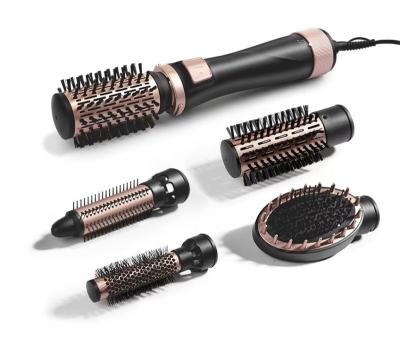 China Multifunctional 5 in 1 Hot Air Rotating Styler One Step Hair Volumizer Hair Dryer Brush Fan Round Brush Hot Comb en venta