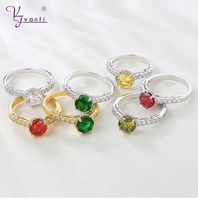 China VANFI TRENDY Engagement Wedding Zircon Rings Jewelry Women for sale